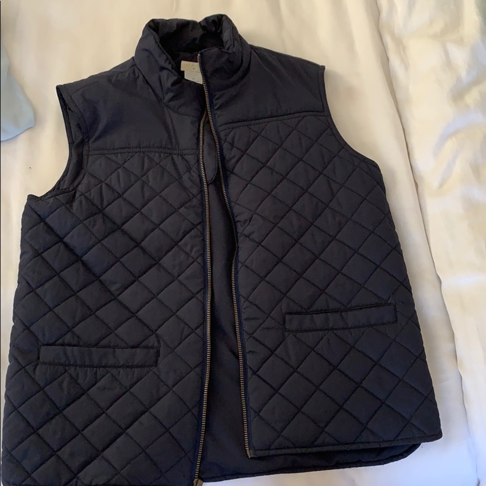 Navy quilted vest